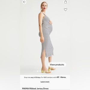 H&M MAMA striped jersey dress
